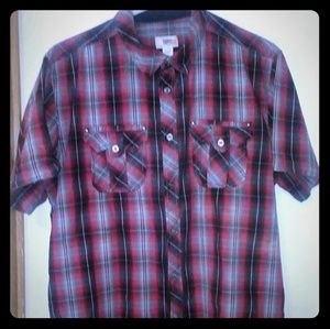 Men's Western Style Button down Shirt sz LG